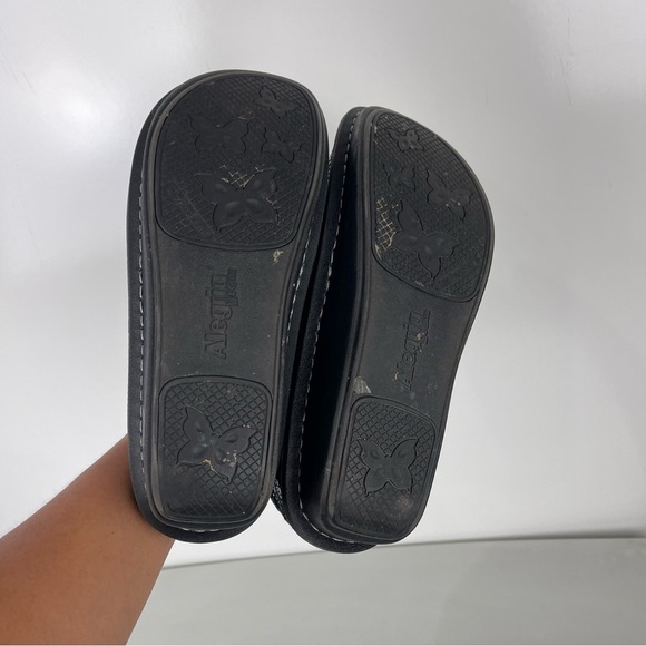 Alegria Dayna Black Dottie Mary Jane Shoes Women's Size 40 Leather Comfort Shoes - Picture 7 of 9